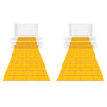 Beistle 2 Piece Novelty Yellow Brick Aisle Floor Runners for Princess Theme, Halloween Cosplay Party Decorations