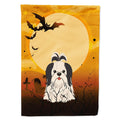 Caroline's Treasures BB4354CHF Halloween Shih Tzu Black White Flag Canvas House Size, Large, Multicolor
