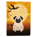 Caroline's Treasures BB4274CHF Halloween Pug Fawn Canvas House Size Flag, Large, Multicolor