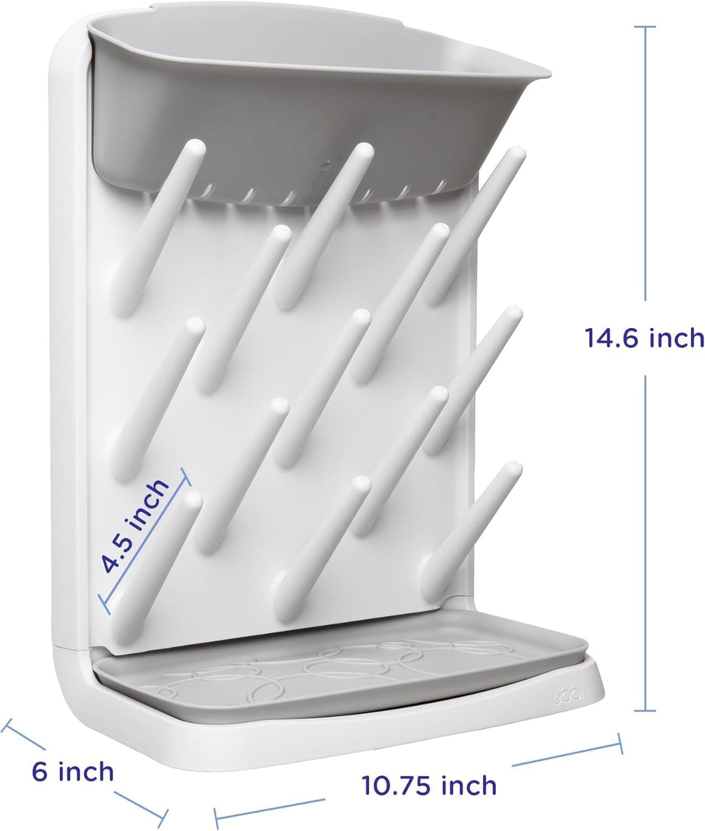 Ubbi Vertical Baby Bottle Drying Rack, Countertop Drying Rack Baby Accessory, Grey 🍁 All In One Marketplace Canada