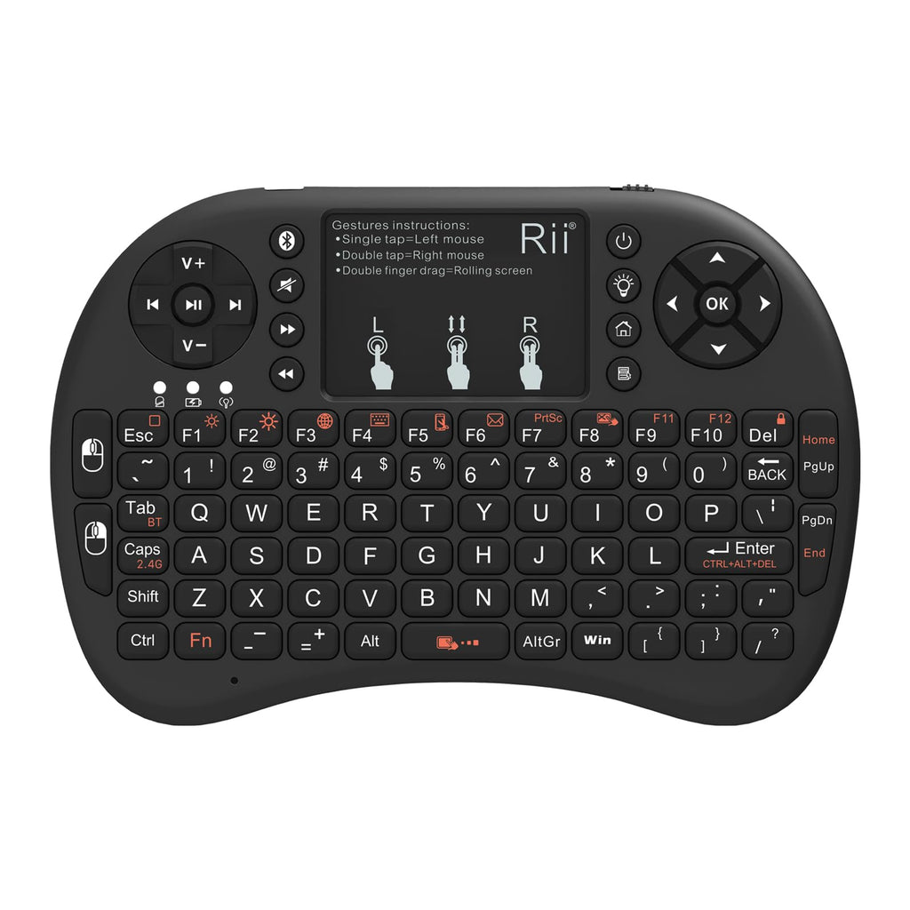 Rii i8+ Mini Wireless Keyboard,Bluetooth Keyboard with Touchpad,Handheld Remote,LED Backlit Compatible with Android TV Box, Android Smart TV,HTPC,Raspberry Pi, Win 7 8 10,Mac OS 🍁 All In One Marketplace Canada