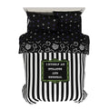 Franco Collectibles Beetlejuice Halloween Striped Bedding 5 Piece Super Soft Reversible Comforter and Sheet Set, Queen, (Officially Licensed Product)