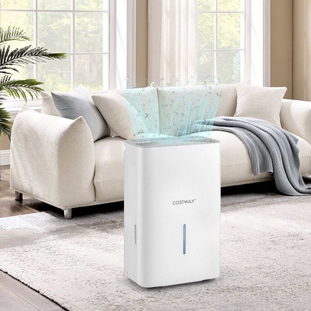 65 Pint ENERGY STAR Dehumidifier, 22.5 Pints DOE, 5000 Sq Ft, 1.4 Gallon Tank, 43 dB, White
