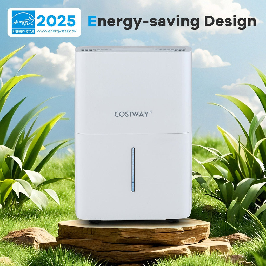 65 Pint ENERGY STAR Dehumidifier, 22.5 Pints DOE, 5000 Sq Ft, 1.4 Gallon Tank, 43 dB, White
