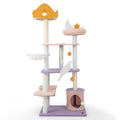 66 Inch Cat Tree with a Plane Perch, Cloud Platforms, Hammock and Condo