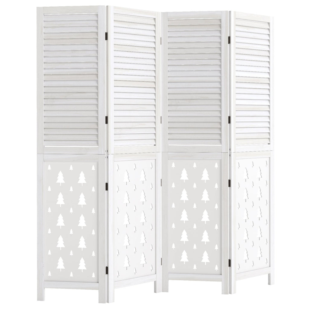67 inches Tall Wood Room Divider Indoor Wooden Partition for Room Separation-4 Panels