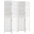 67 inches Tall Wood Room Divider Indoor Wooden Partition for Room Separation-4 Panels