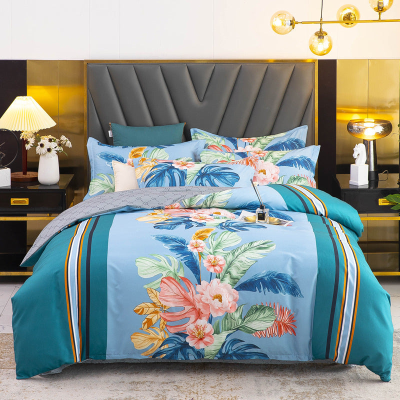 Brushed Floral Winter Bedding Set