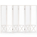 6-Panel Pegboard Room Divider 67 Inches Tall Foldable Privacy Screen