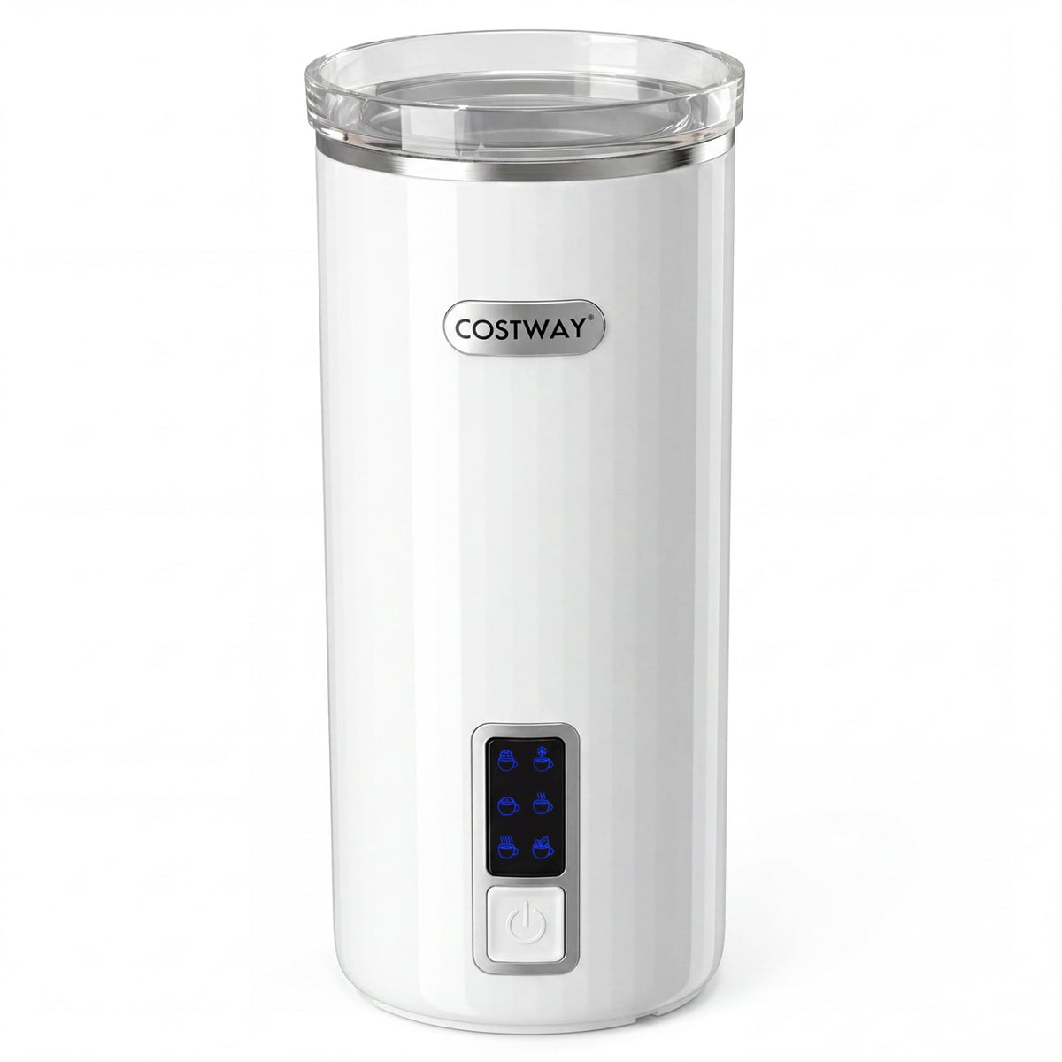 6-in-1 Electric Milk Steamer with Stainless Steel Interior-White