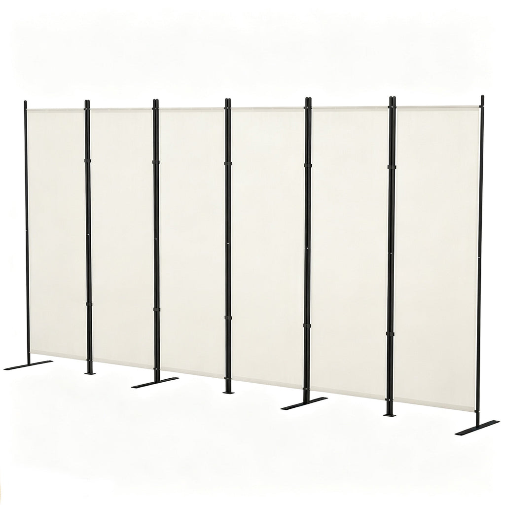 6' 3 Panel Room Divider, Double Hinged Folding Wall Divider, Indoor Privacy Screen for Home Office, Black