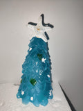 Blue Christmas Tree - DIY Holiday Tabletop Decoration