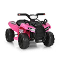 6V Kids Ride On ATV Quad with LED Headlight, Horn and MP3 Input, Pink