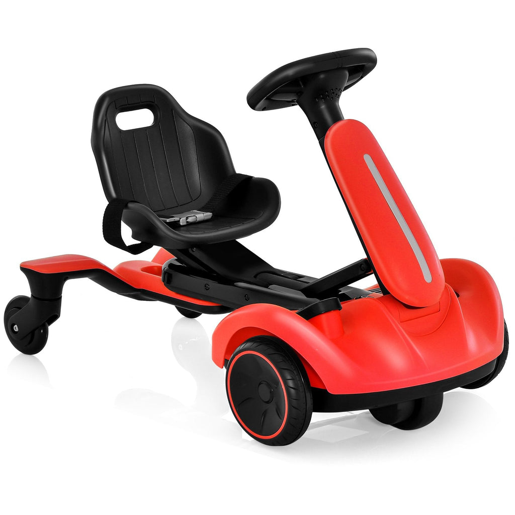 6V Kids Ride On Drift Car with Universal Wheels, Horn and Engine Sounds, Red