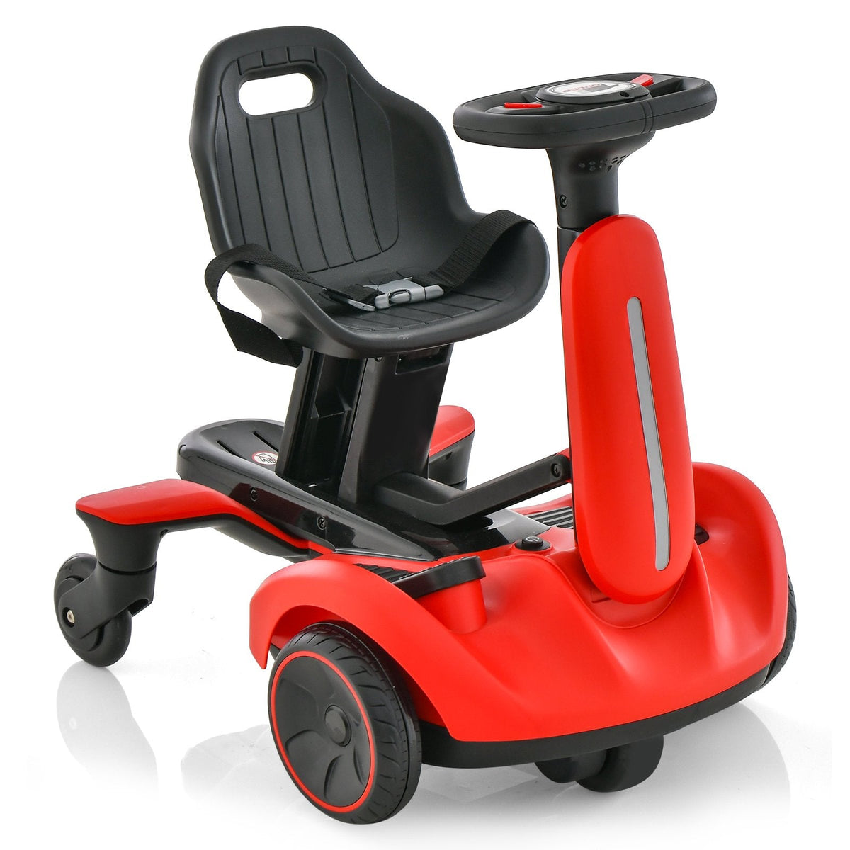6V Kids Ride On Drift Car with Universal Wheels, Horn and Engine Sounds, Red