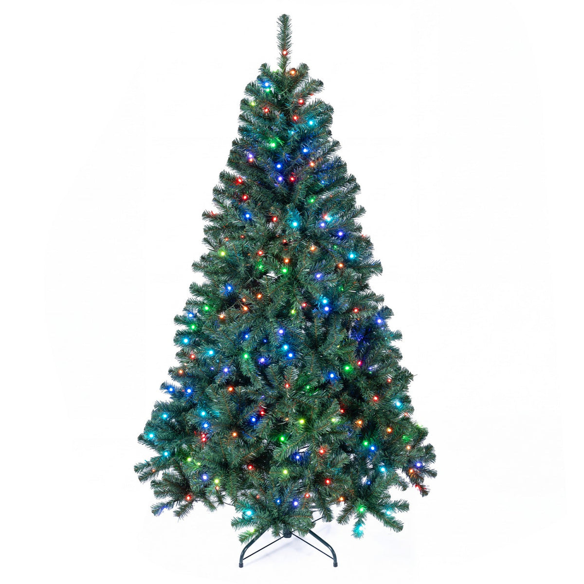 6 FT Smart Green Christmas Tree with App and Remote Control, 300 RGB Lights and Music Sync