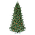 7.5 FT Pre-Lit Artificial Christmas Tree with 71 Pine Cones, 540 Warm White LEDs and PE PVC Tips