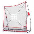 7 x 7.4 FT Baseball Practice Net with 2 Strike Zones and Large Ball Collection System