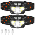 LHKNL Headlamp Flashlight, 1200 Lumen Ultra-Light Bright LED Rechargeable Headlight with White Red Light,2-Pack Waterproof Motion Sensor Head Lamp,8 Mode for Outdoor Camping Running Hiking Fishing 🍁 All In One Marketplace Canada