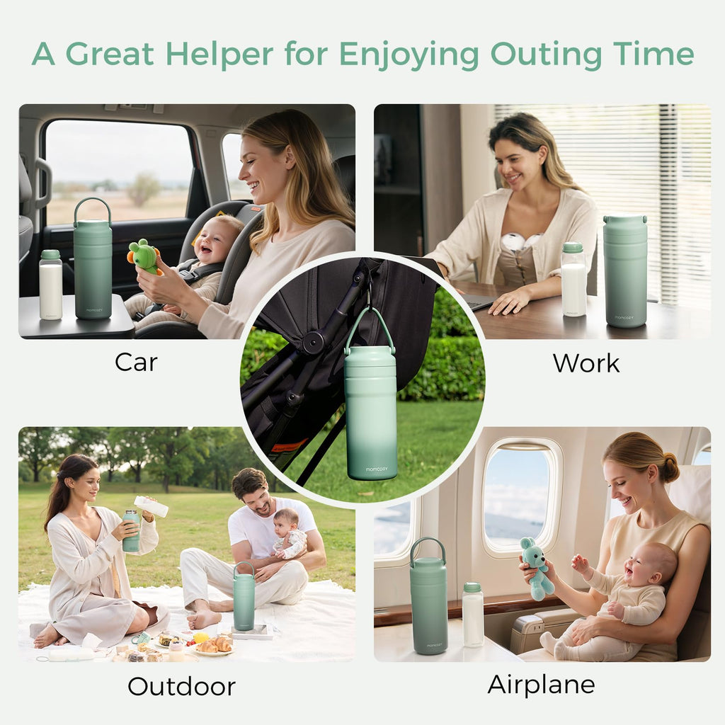 Momcozy Portable Breast Milk Cooler for Travel, 24H Ice-Free Cooling Breastmilk Storage Bottles 12oz Container, Leak Proof Outdoor Small Freezer, Baby Breastfeeding Essential Gift for New Moms 🍁 All In One Marketplace Canada