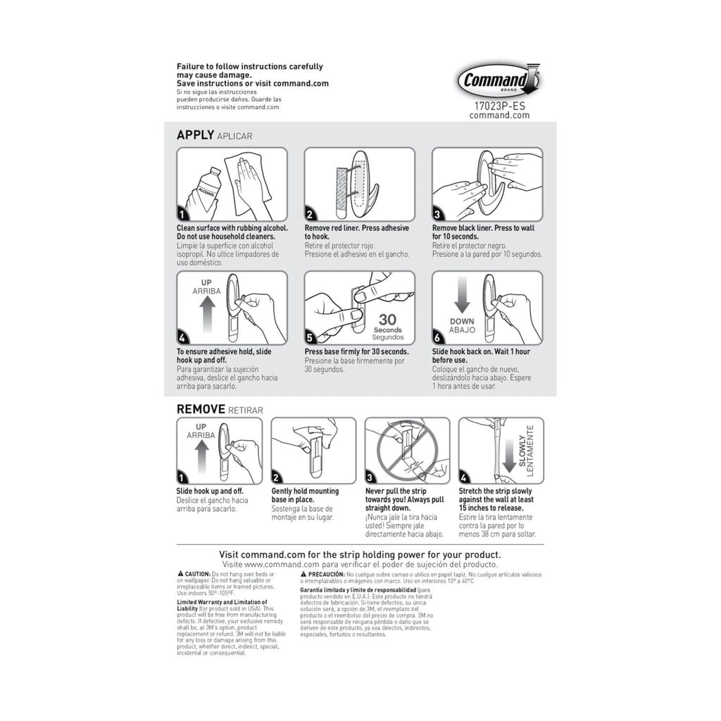 Command Large Refill Adhesive Strips, Damage Free Hanging Wall Adhesive for Large Indoor Wall Hooks, No Tools Removable Adhesives for Living Spaces, 20 White Command Strips 🍁 All In One Marketplace Canada