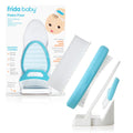 Frida Baby The 3-Step Cradle Cap System Kit & Cradle Cap Treatment, DermaFrida The FlakeFixer, Sponge, Brush, Comb and Storage Stand for Babies with Cradle Cap, White-Blue 🍁 All In One Marketplace Canada