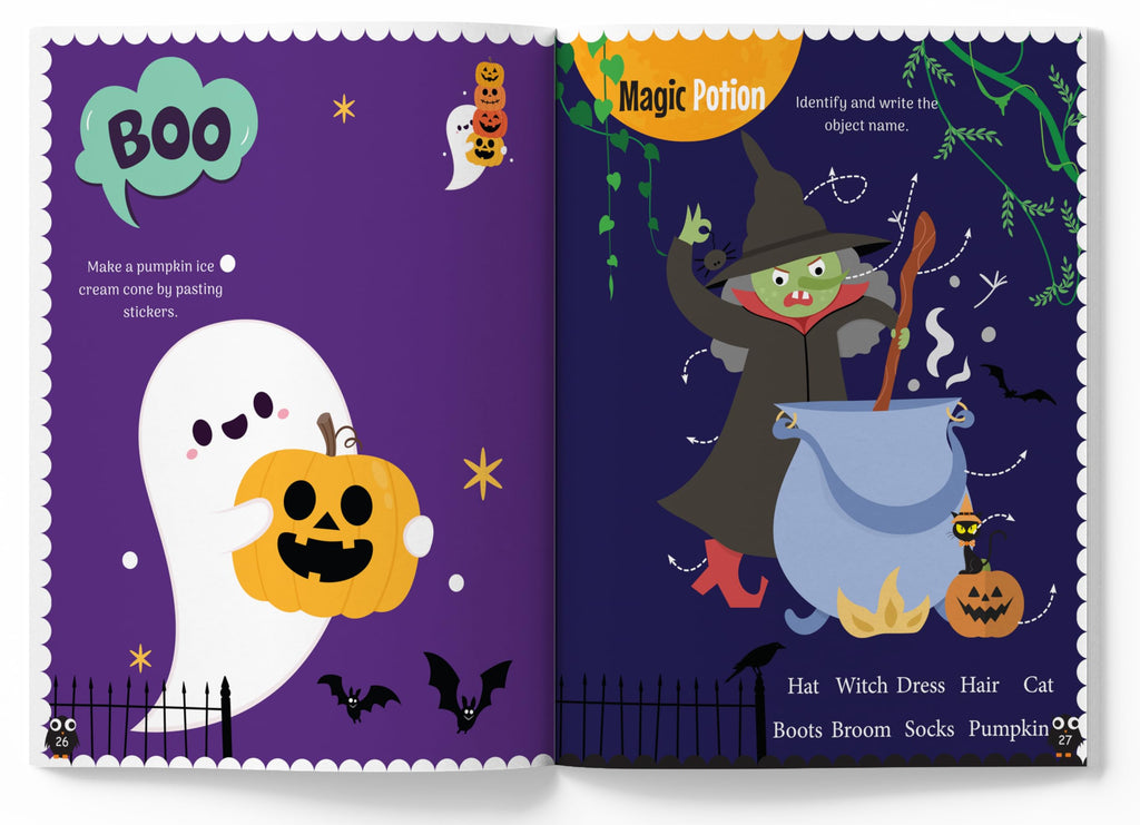 Halloween Activity Book For Kids