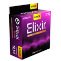 Elixir Strings, Acoustic Guitar Strings, 80/20 Bronze with NANOWEB Technology, Longest-Lasting Bright and Focused Tone with Comfortable Feel, 4 Pack, Light 12-53 🍁 All In One Marketplace Canada
