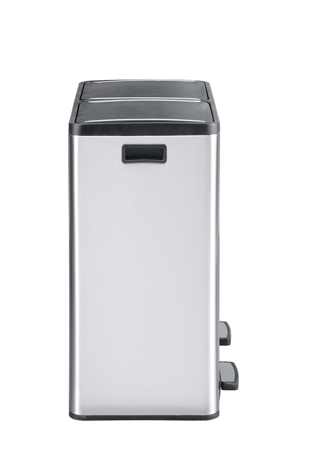 The Step N' Sort 18.5 Gallon Extra Large Capacity, Soft-Step, Dual Trash and Recycling Bin with Removable Inner Bins. Silver 🍁 All In One Marketplace Canada
