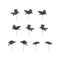 Department 56 Village Halloween Accessories Crows Figurine Set, 1.65 Inch, Black