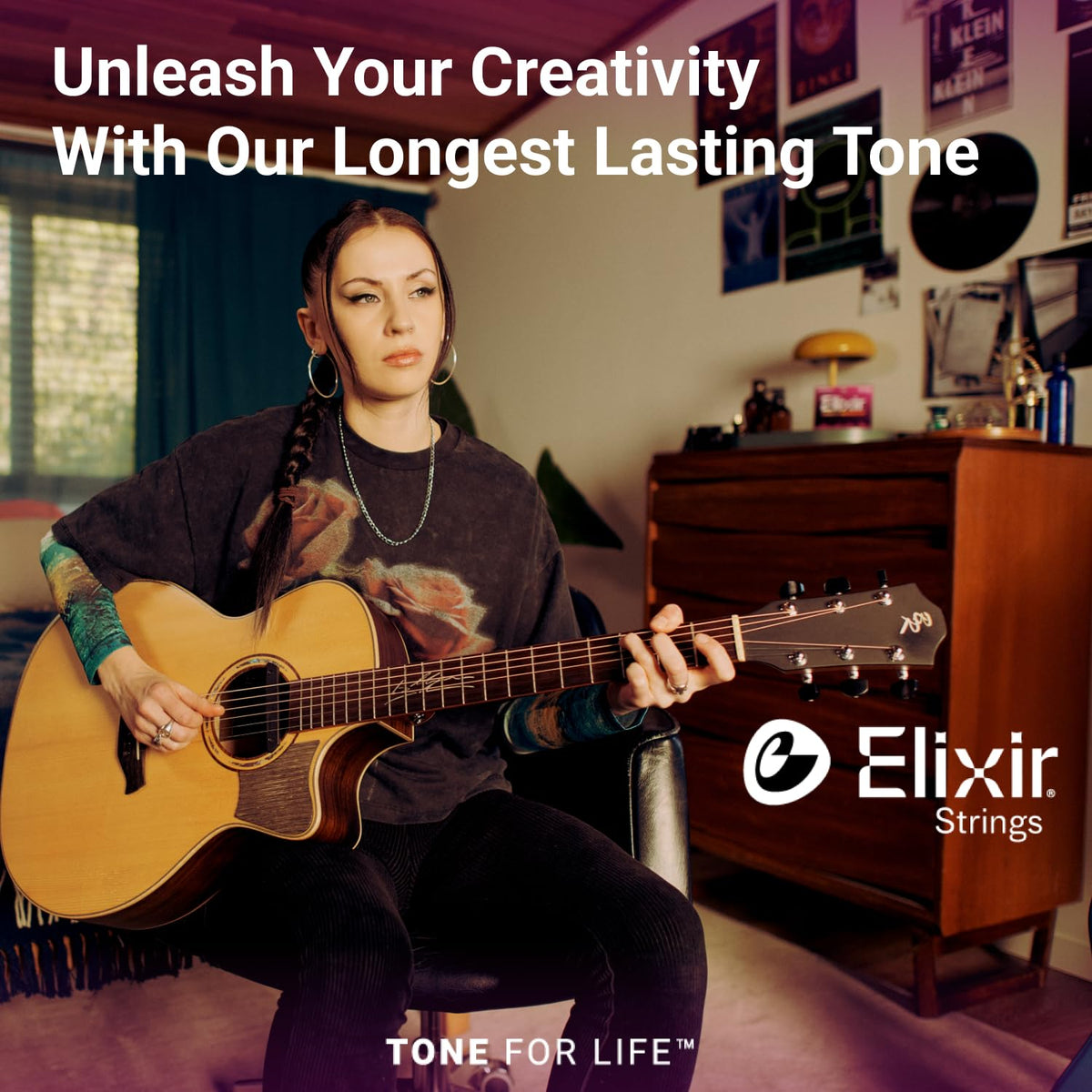 Elixir Strings, Acoustic Guitar Strings, 80/20 Bronze with NANOWEB Technology, Longest-Lasting Bright and Focused Tone with Comfortable Feel, 4 Pack, Light 12-53 🍁 All In One Marketplace Canada
