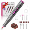 SnnyNyx Cordless Electric Nail Drill 35000 RPM, Professional Portable Nail File for Acrylic Nails & Gel Polish Removal, Low Vibration & Heat E-file with 11 Drill Bits, Salon-Quality Manicure Pedicure Kit (Matte Gray) 🍁 All In One Marketplace Canada