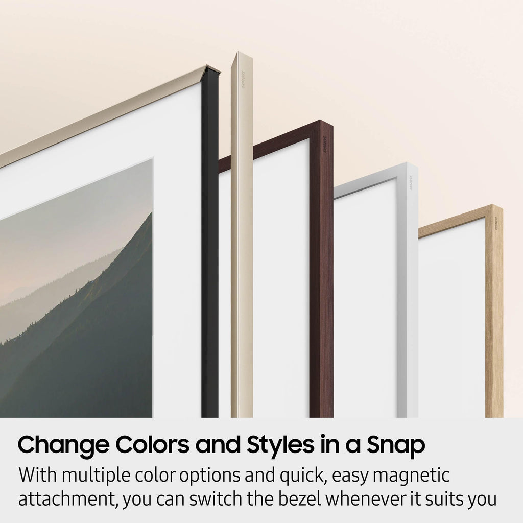 SAMSUNG 65-inch The Frame Customizable Bezel - Modern Teak (VG-SCFH65TKBZA) [Canada Version] (Compatible with All Frame Models 2021 Onwards)