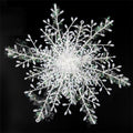 Christmas Decorations Brushed Plastic Snowflake Flakes