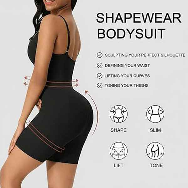 Adjustable-Strap Shaping Bodysuit