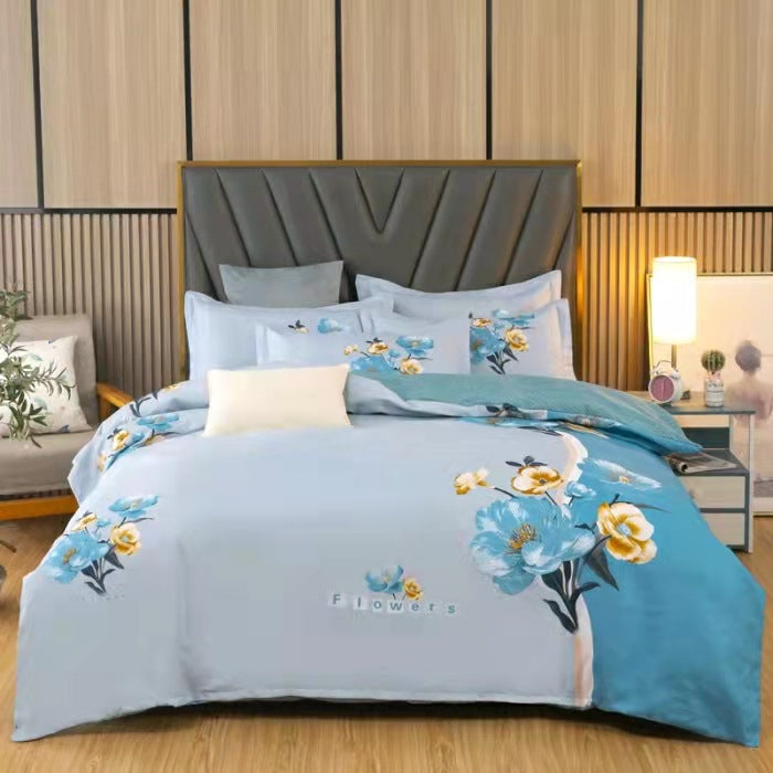 Brushed Floral Winter Bedding Set
