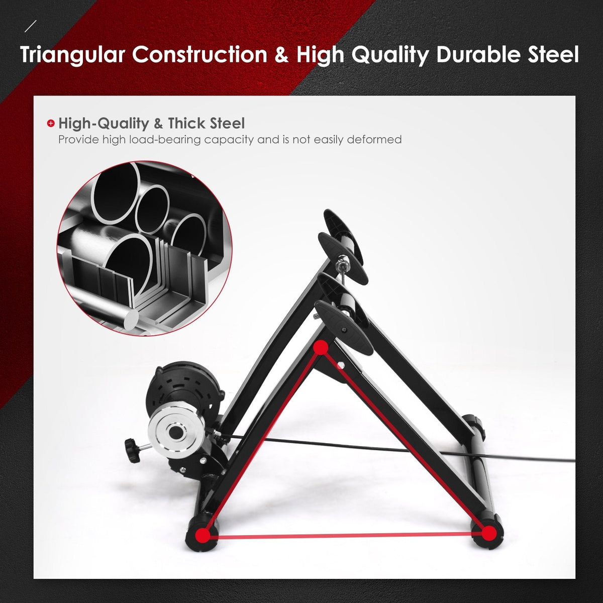 8 Adjustable Resistance Indoor Steel Bicycle Exercise Stand