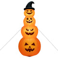8 Feet Inflatable Halloween Pumpkins Stack with Built-in LED Lights