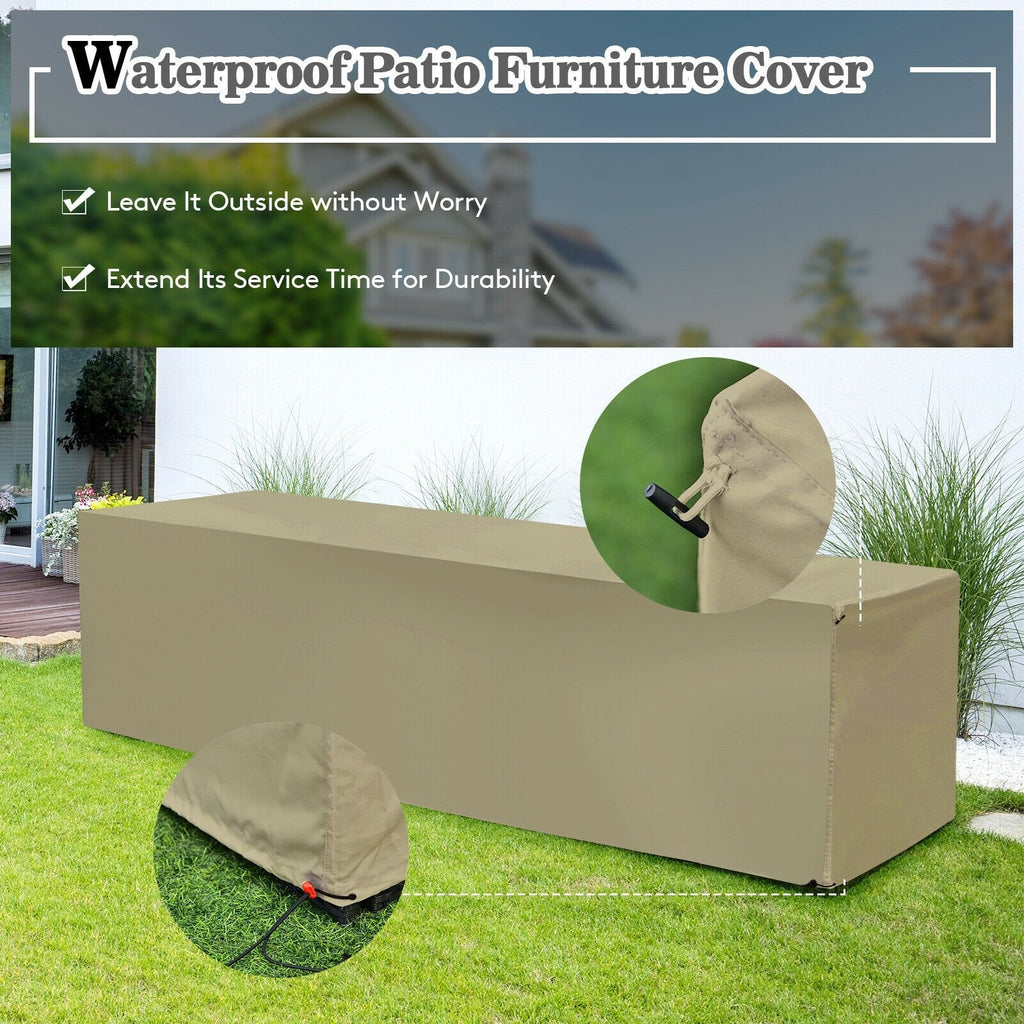 8 Piece Patio Rattan Set with Storage, Nesting Design and Waterproof Cover, Off White