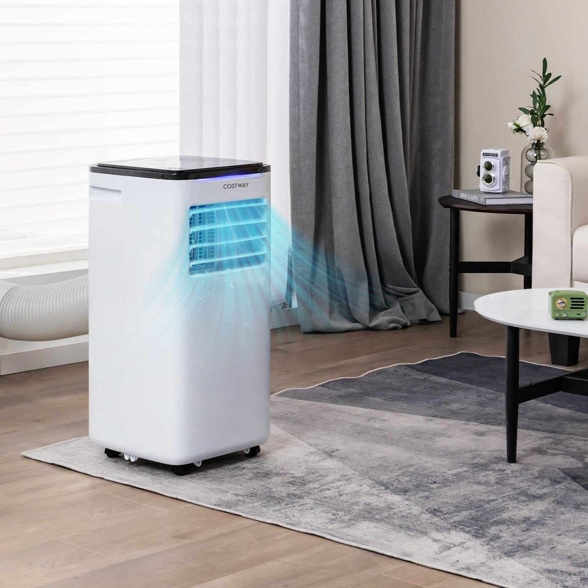 8000 BTU 3-in-1 Portable Air Conditioner with Fan and Dehumidifier Mode, 250 sq ft
