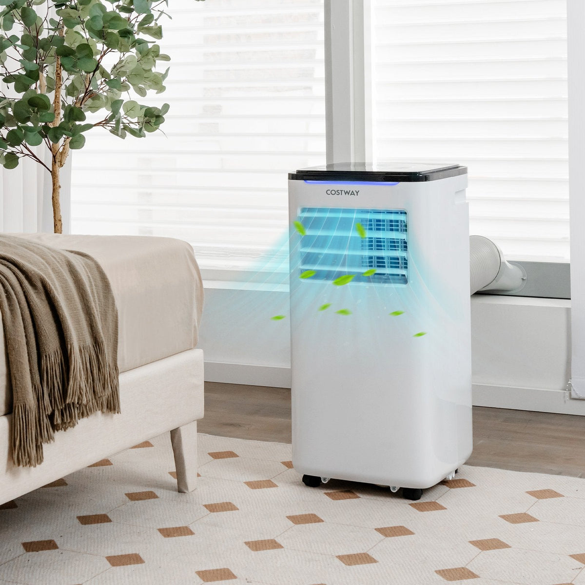 8000 BTU 3-in-1 Portable Air Conditioner with Fan and Dehumidifier Mode, 250 sq ft