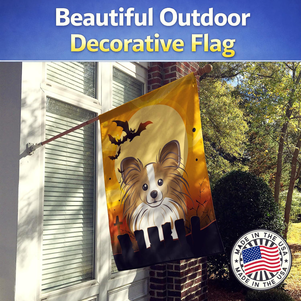 Caroline's Treasures BB1806CHF Halloween Papillon Canvas House Size Flag, Multicolor, Large