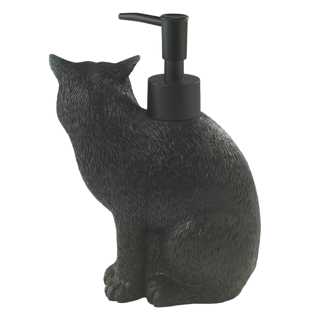 Avanti Linens - Soap Dispener/Lotion Pump, Guest Bathroom Essentials, Black Cat Inspired Bathroom Decor (Halloween Collection)