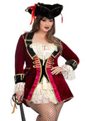 Leg Avenue womens Captivating Captain Halloween Pirate Costume, Multicolor, 2X