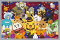 Pokémon: Halloween Party- Group Wall Poster, 34L" x 22.4W", Gray Framed Version