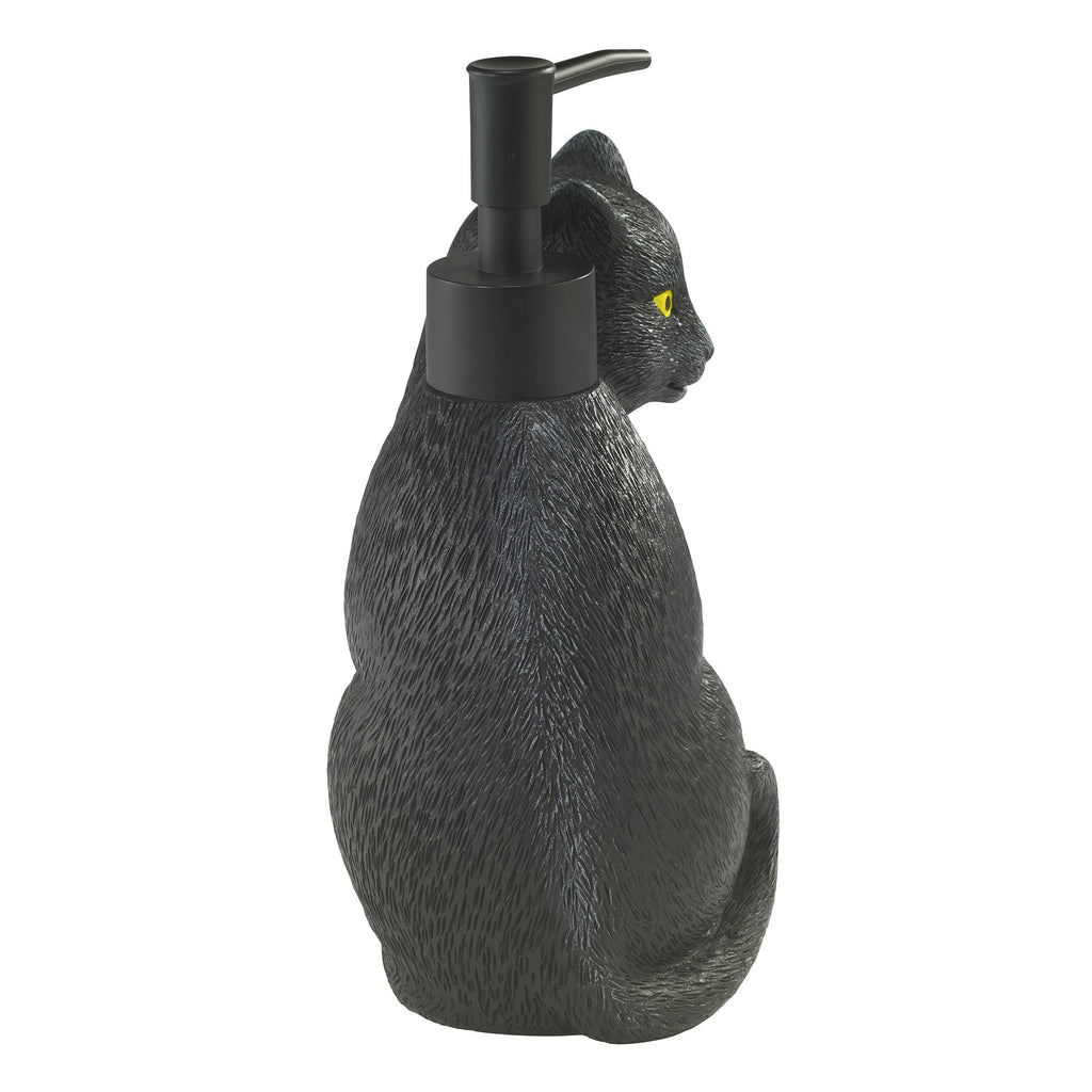 Avanti Linens - Soap Dispener/Lotion Pump, Guest Bathroom Essentials, Black Cat Inspired Bathroom Decor (Halloween Collection)