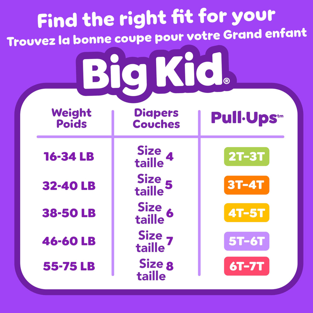 Pull-Ups Girls' Potty Training Pants, Size 5T-6T (46+ lbs), 80 Count 🍁 All In One Marketplace Canada