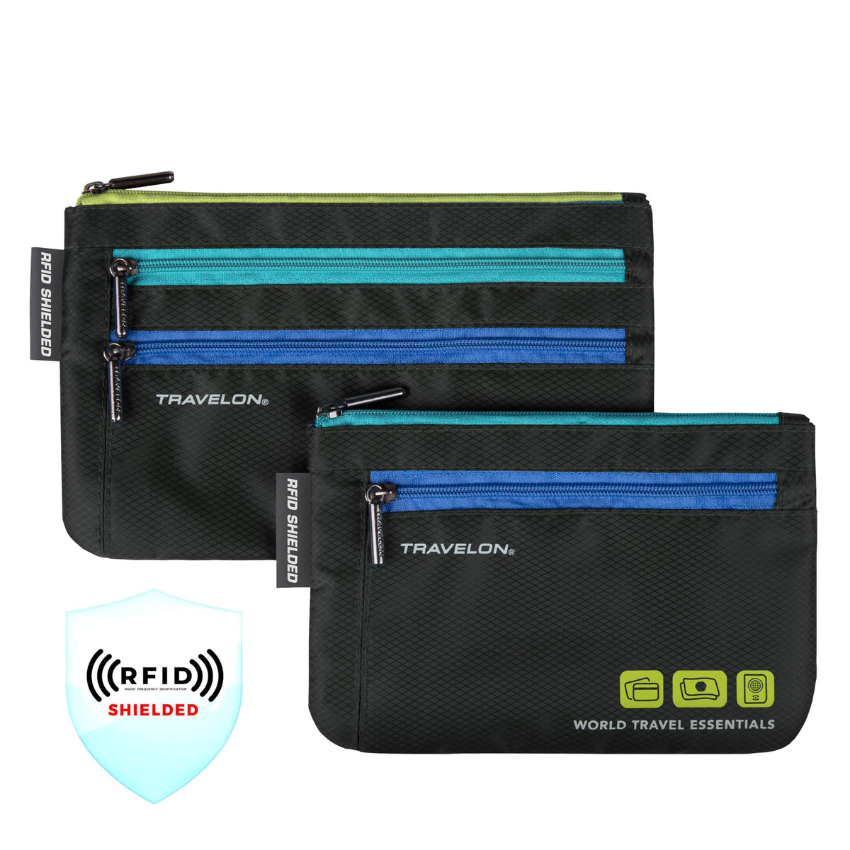 Travelon World Travel Essentials Set of 2 Currency and Passport Organizers, Black, One Size, World Travel Essentials Set of 2 Currency and Passport Organizers 🍁 All In One Marketplace Canada