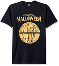 STAR WARS Licensed Halloween Happy Death Star Men's Tee, Black, Medium