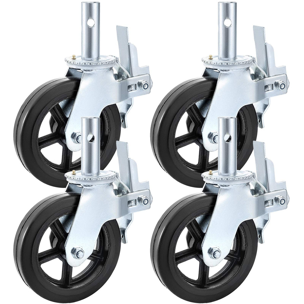VEVOR 4 Pack 8 Inch Iron Core Polyurethane Swivel Caster with Dual Locking Brake Adjustable Legs 1100LBS Capacity per Wheel 🍁 All In One Marketplace Canada